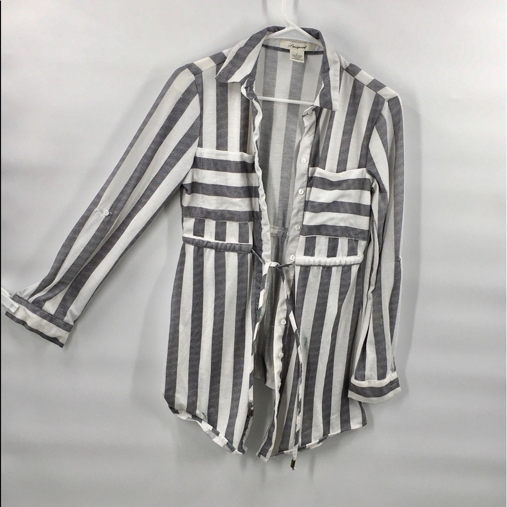 Passport Stripe Button Tie Casu Soft Tunic - image 3
